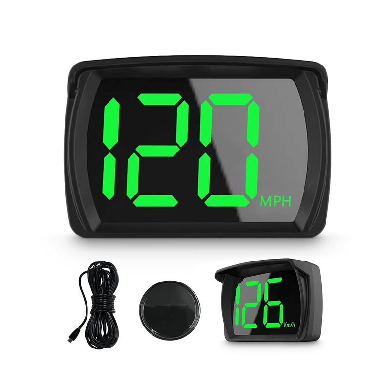 wiiiw GPS Speedometer Digital Speedometer for Car MPH Speedometer Plug & Play Head Up Display for Car Compatible with All Vehicle Models Equipped with a USB Port - Image 1